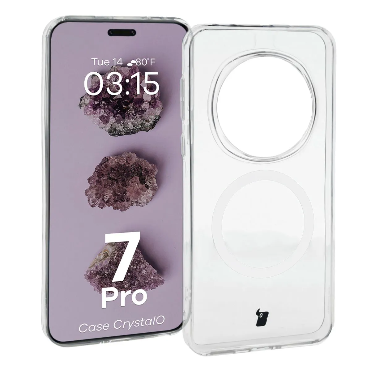 Przezroczyste etui Bizon Case CrystalO do Honor Magic7 Pro